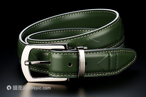 时尚的绿色腰带 点睛之笔，风格宣言