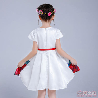 【belle maison韩国童裙夏季短袖女童腰带印花连衣裙蓬蓬公主礼服童裙厂家批发腰带花朵半袖裙】永康市古山安安童装店 - 产品库